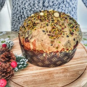 Panettone Pistacchio e crema di pistacchio100% ---- peso 100gr